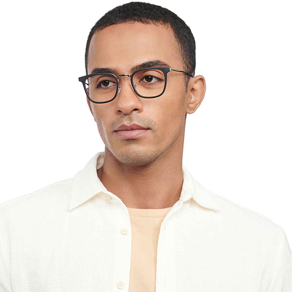 Lenskart Blu | Zero Power Computer Glasses | Blue Ray Protection | Square | Medium-136mm | Black