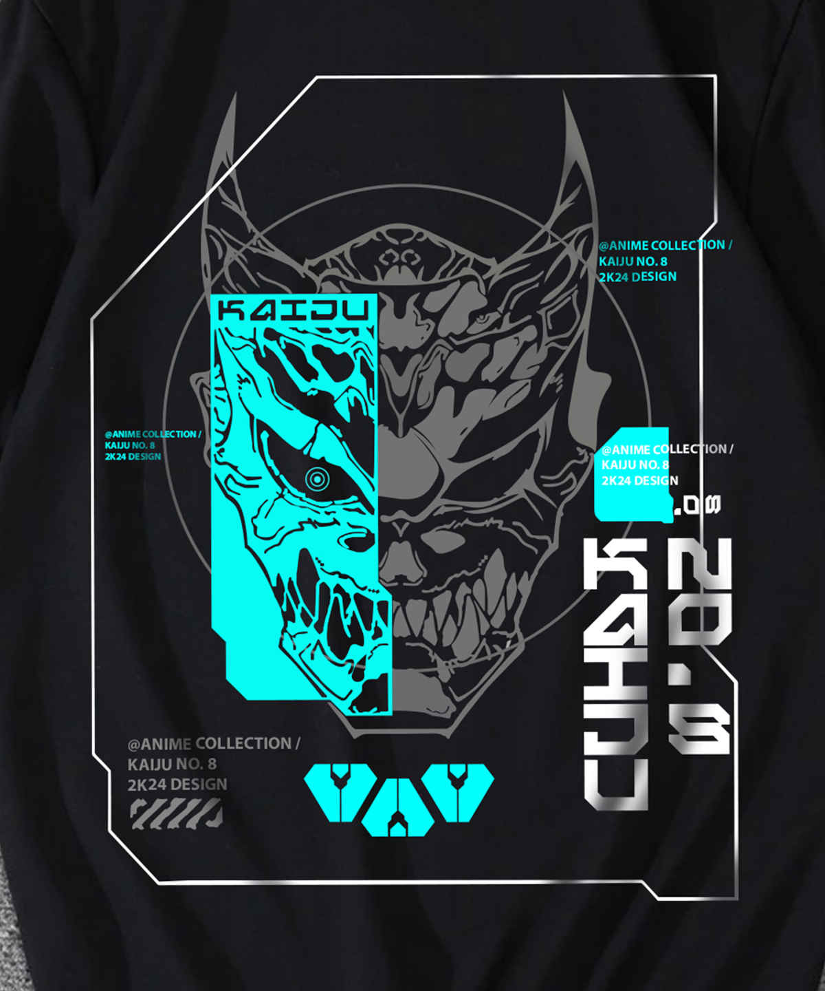 De Tees Men's Sweatshirt | Kaiju | Black - M
