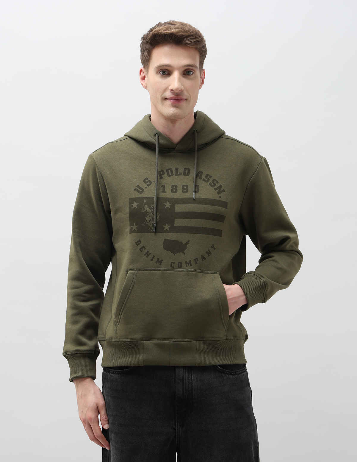 U.S. Polo Assn. Men's Sweatshirts | Olive - XL