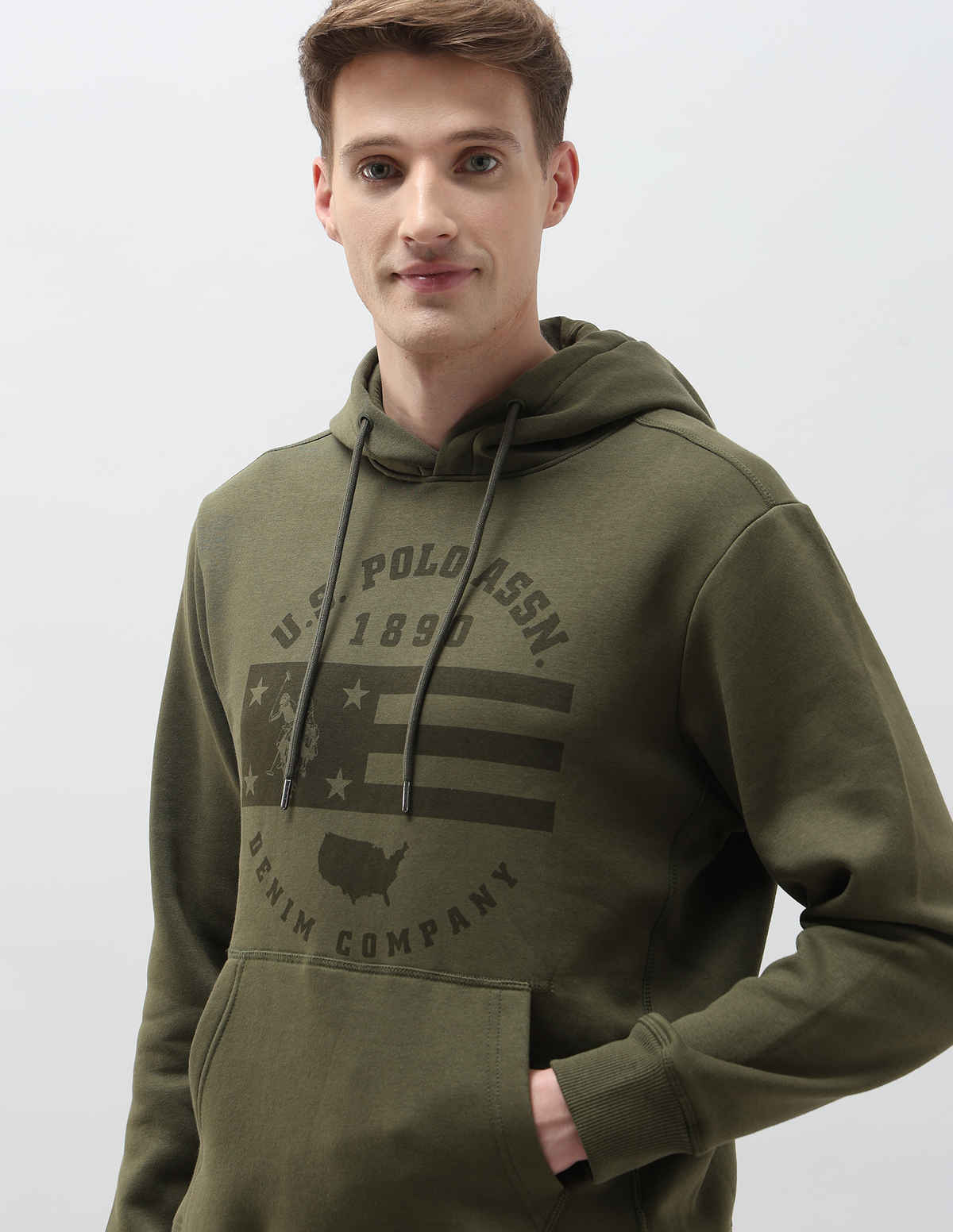 U.S. Polo Assn. Men's Sweatshirts | Olive - M
