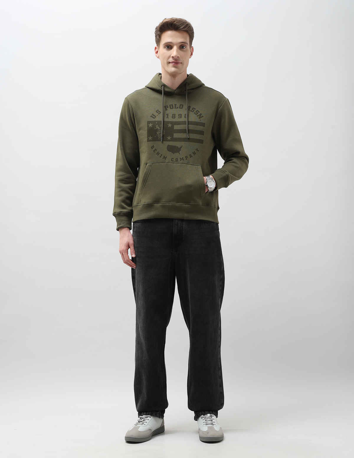 U.S. Polo Assn. Men's Sweatshirts | Olive - M