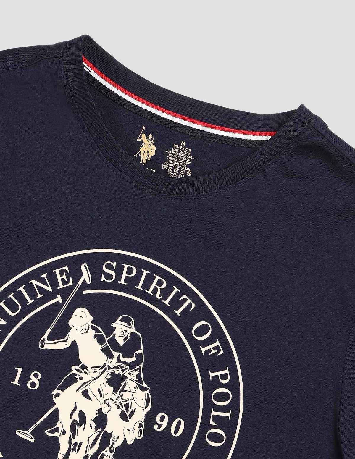 U.S. Polo Assn. Men's Comfort Fit Printed Lounge T-Shirt | Navy Blue - L