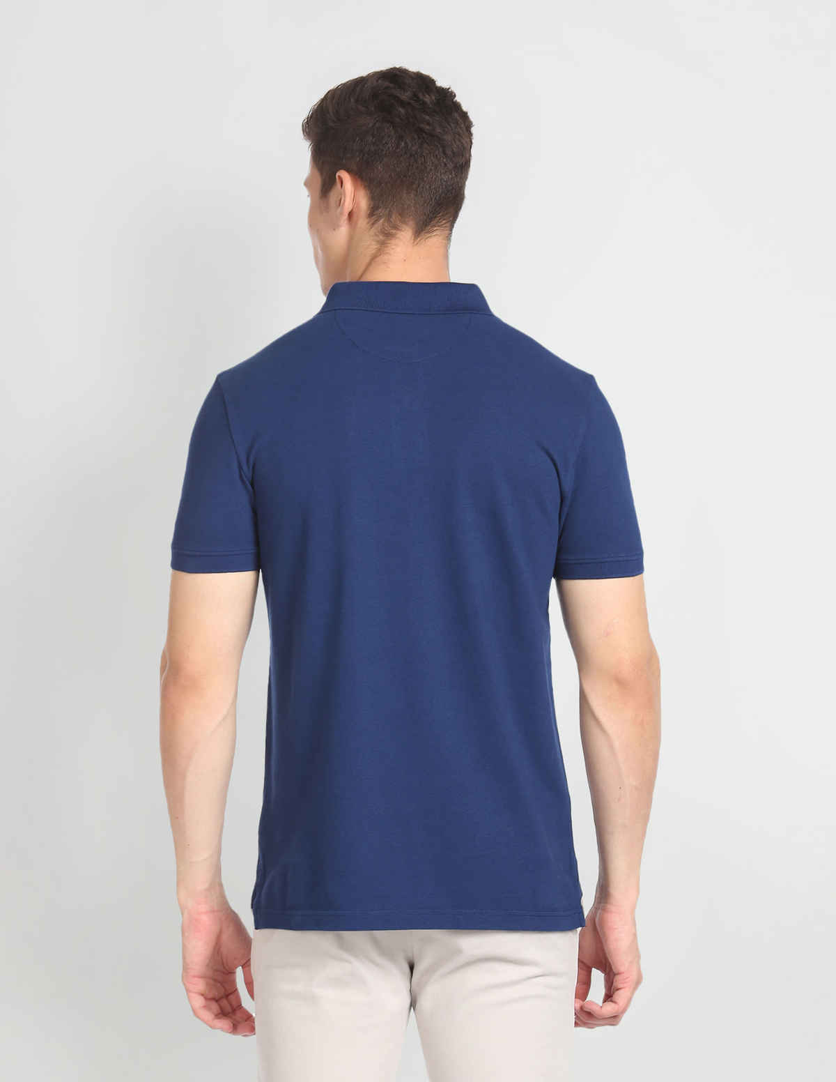 U.S. Polo Assn. Men's Appliqued Logo Cotton Polo Shirt | Navy - L