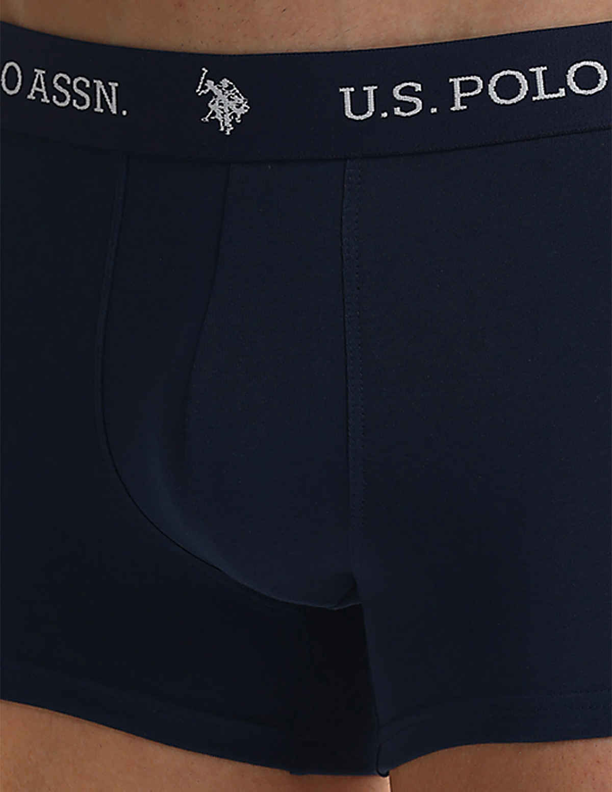 U.S. Polo Assn. Elastic Waistband Ribbed Solid OET10 Trunks - XL