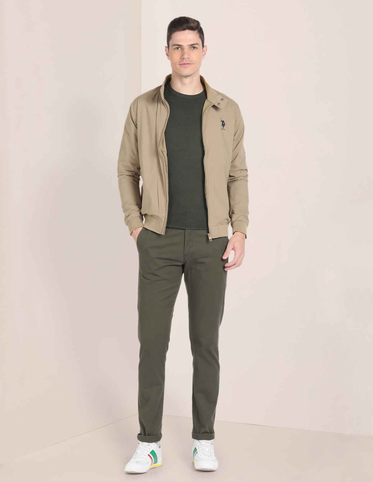 U.S. Polo Assn. Men's Jackets | Beige - XXL