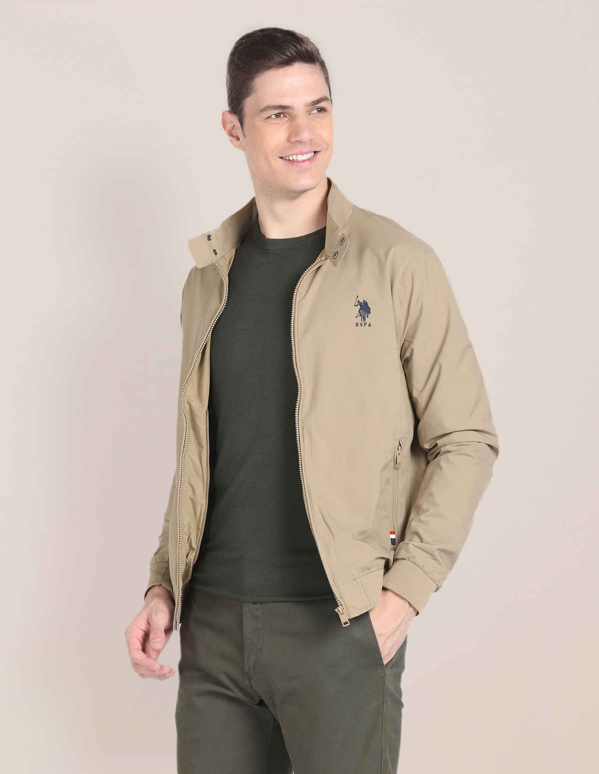 U.S. Polo Assn. Men's Jackets | Beige - XXL