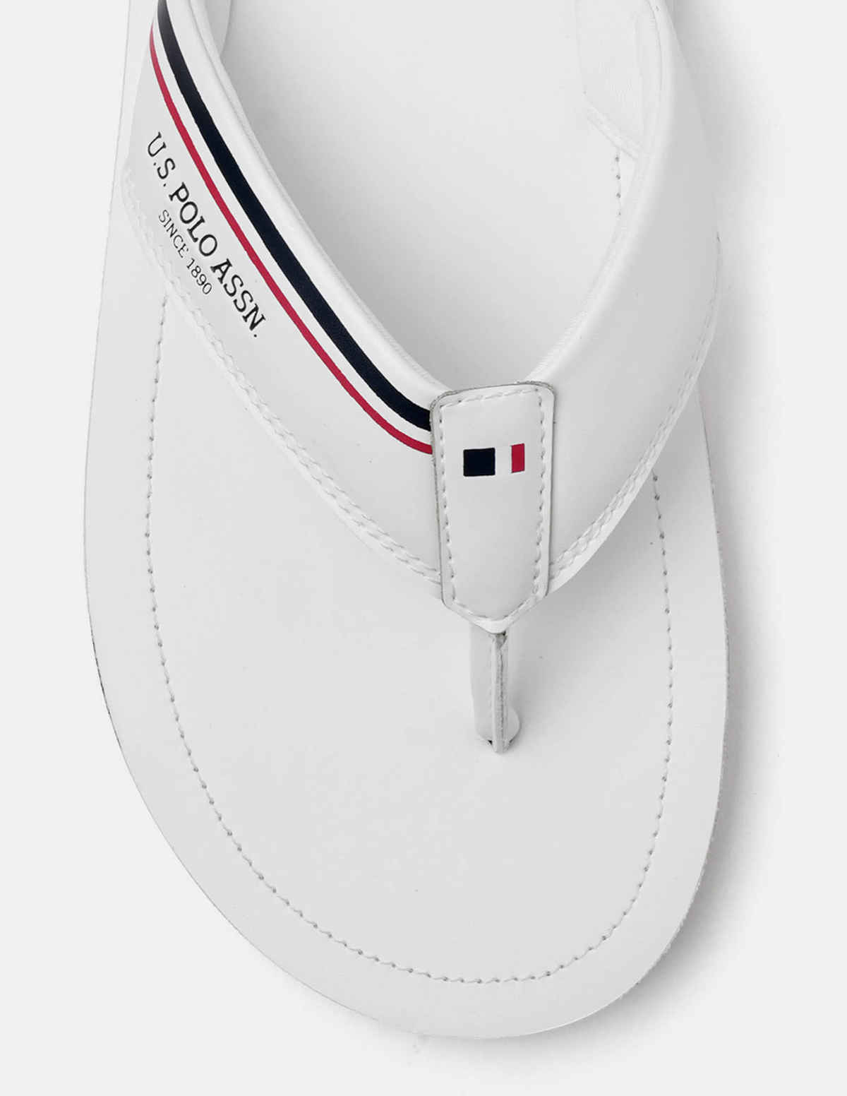 USPA Men Nesta Striped Flip Flops For Man - White - 8