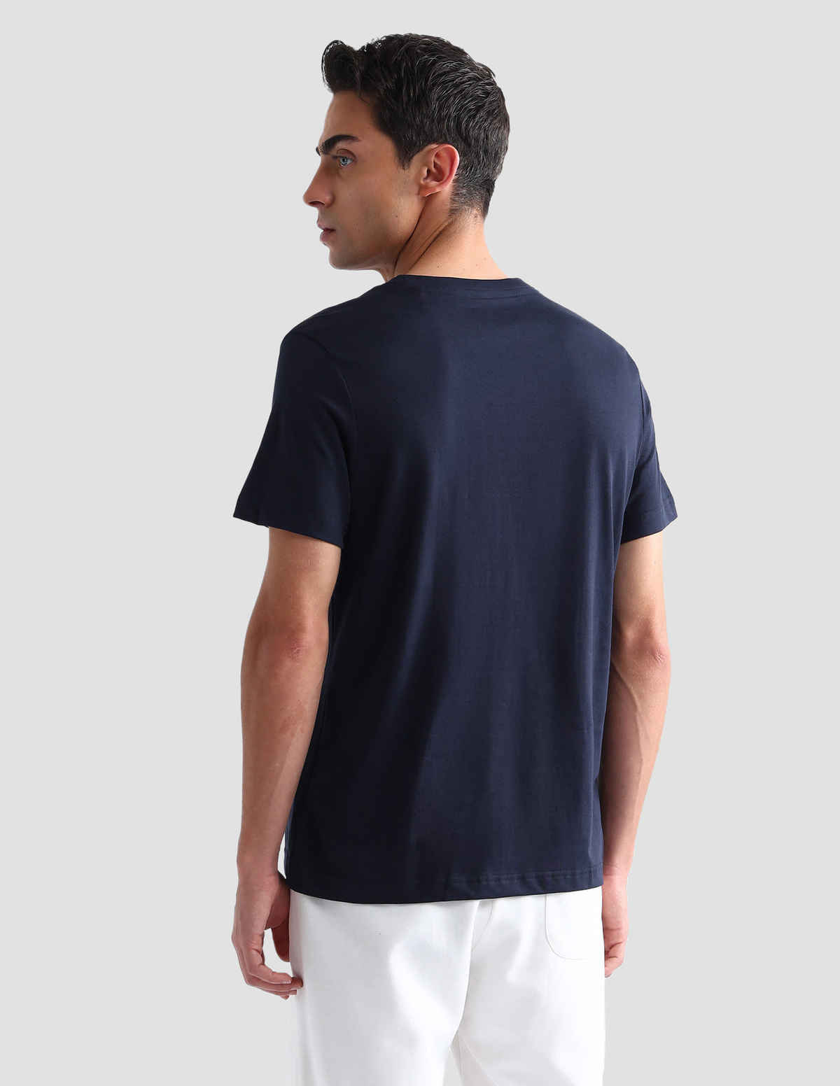 U.S. Polo Assn. Men's Comfort Fit Printed Lounge T-Shirt | Navy Blue - L
