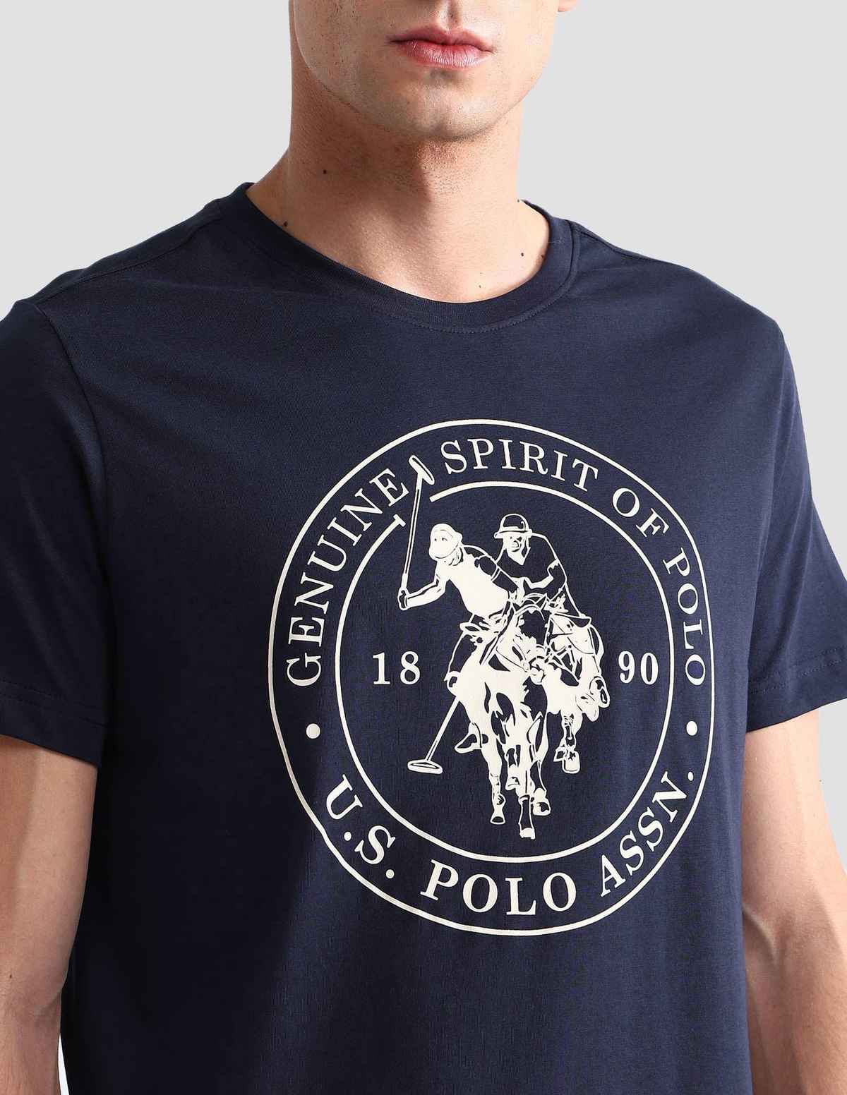 U.S. Polo Assn. Men's Comfort Fit Printed Lounge T-Shirt | Navy Blue - L