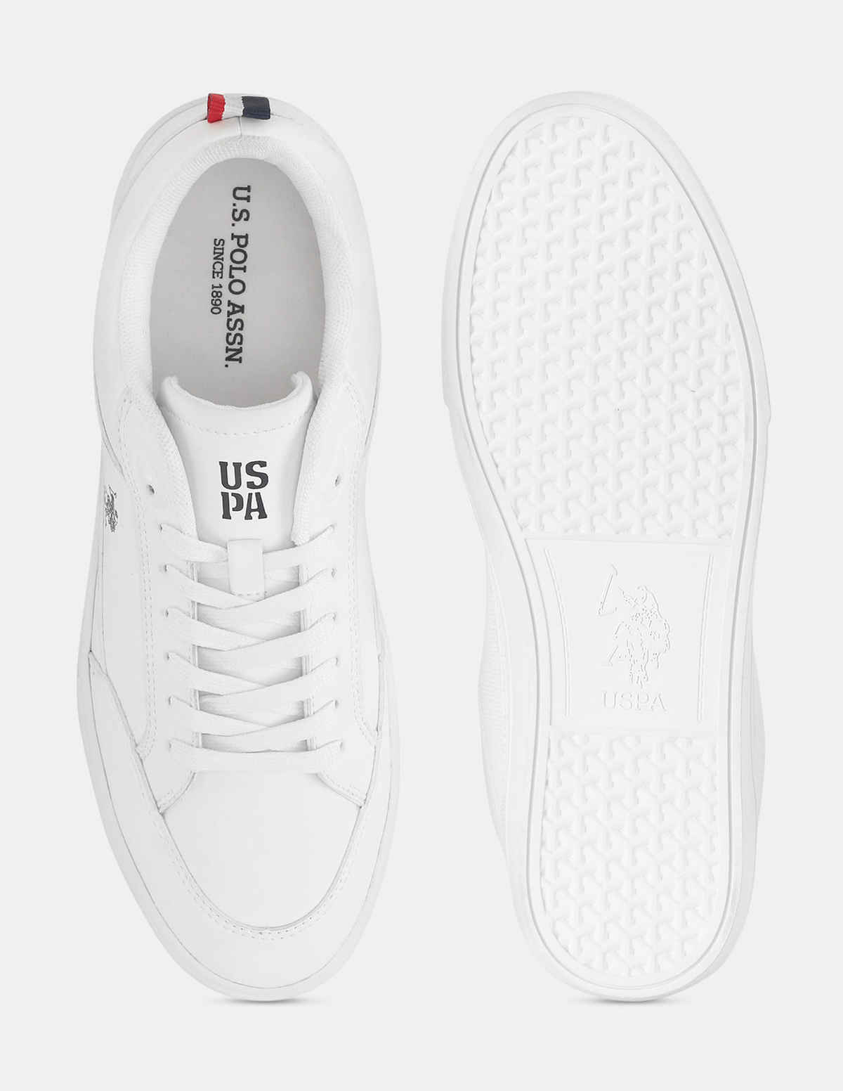 USPA Round Toe Lucian Sneakers For Men - Off White - 9
