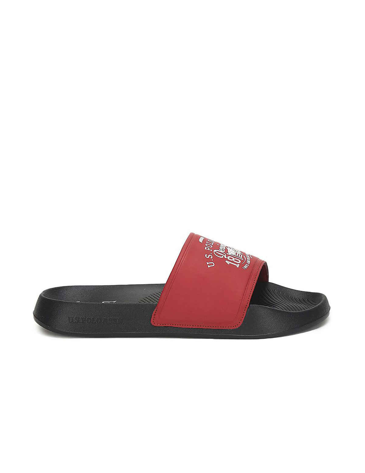 U.S. Polo Assn. Men's Toplin 5.0 Printed Slippers | Red | UK 7