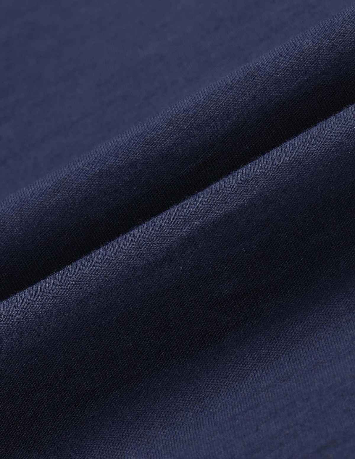 USPA Crew Neck Comfort Fit Cotton Tshirt For Men - Navy - S
