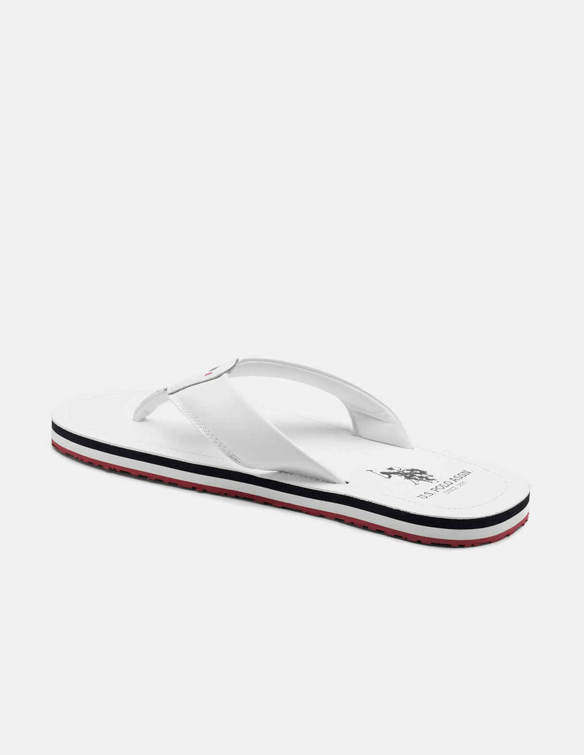 USPA Men Nesta Striped Flip Flops For Man - White - 8