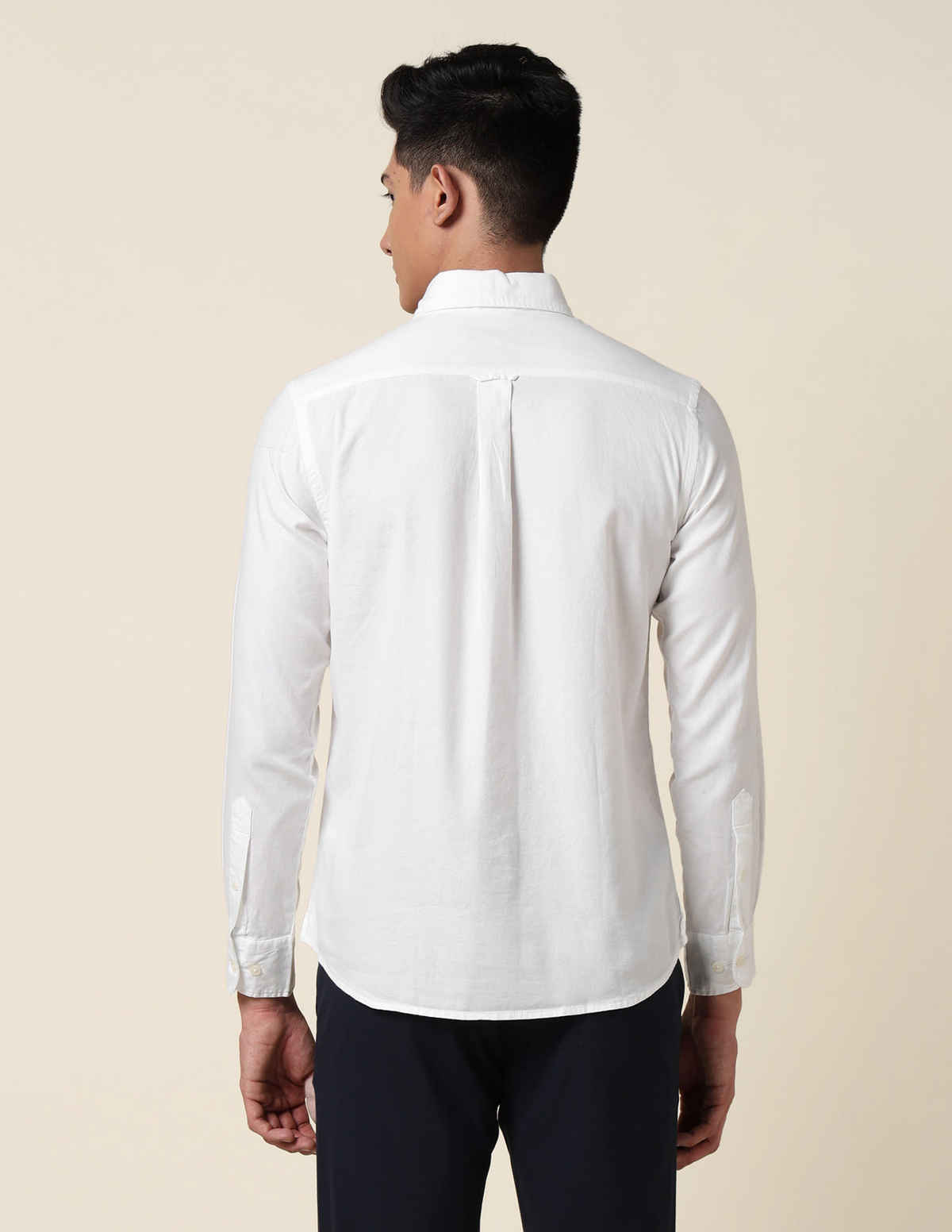 USPA Dobby Cotton Shirt for Men Tailored Fit - White