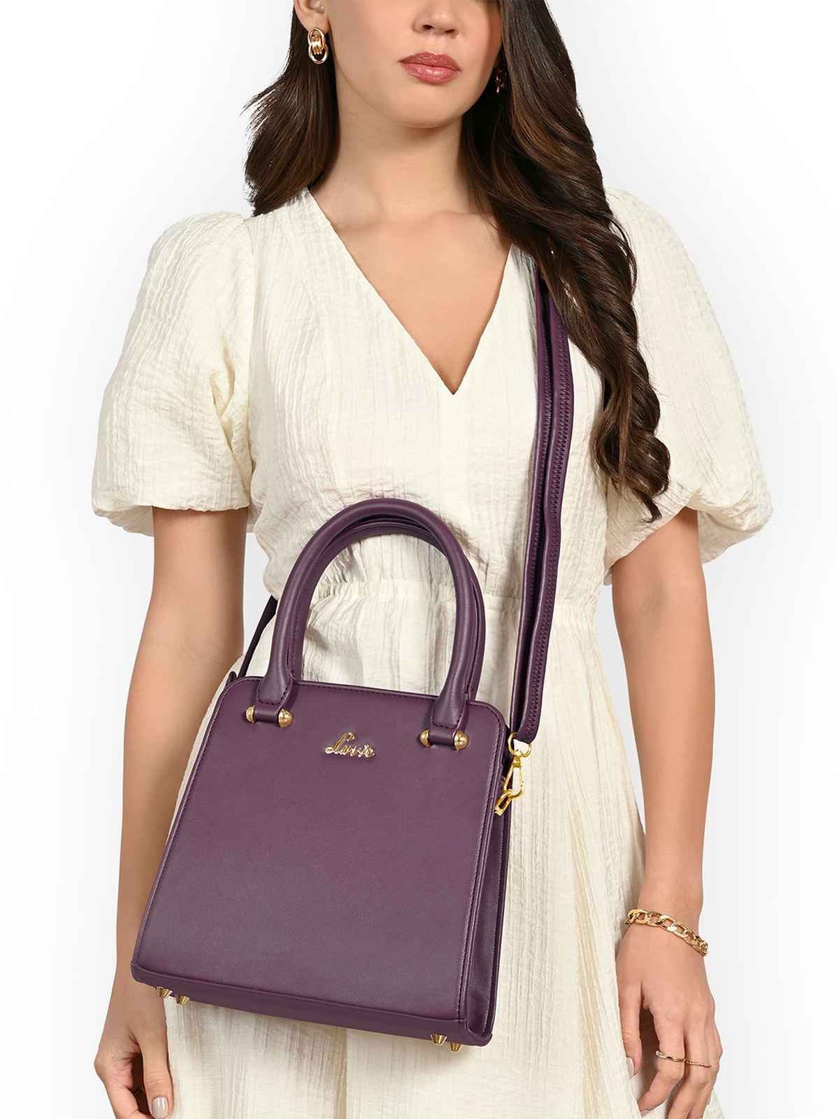 Lavie Women's Ushawu Small Satchel Handbag | Ladies purse | Shoulder Bag | Maroon