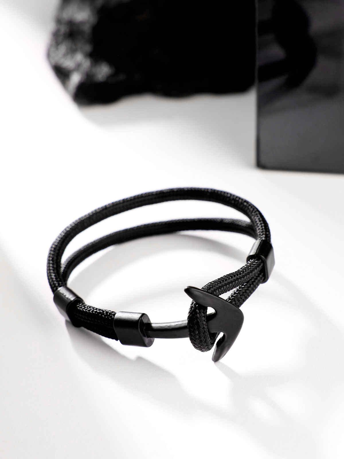 Yellow Chimes Adjustable Anchor Wrist Band Bracelet for Men