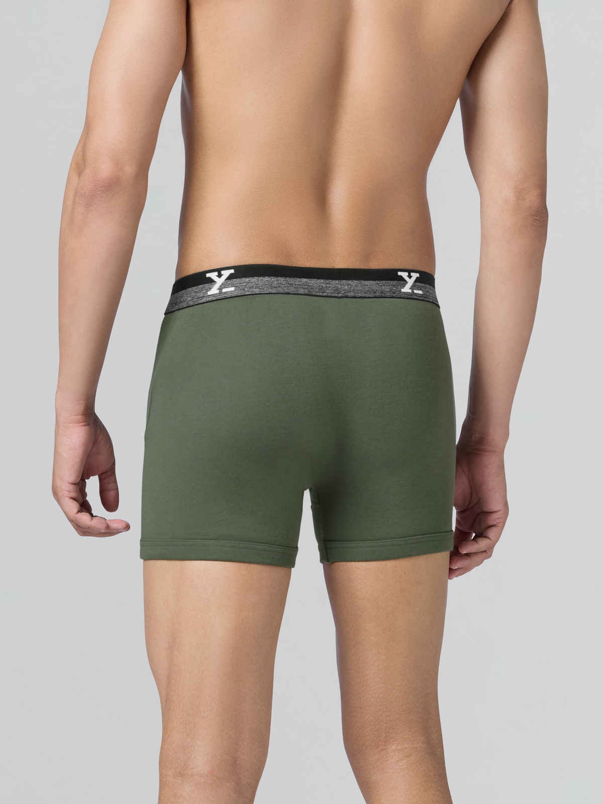 XYXX Men's Cotton Solid Boxer Briefs Pack of 1, Olive Green| M