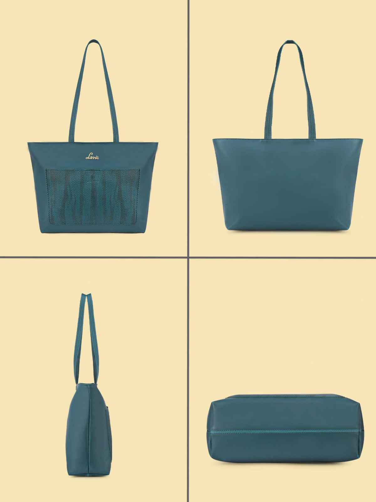 Lavie Women's Synthetic Tote Handbag | Textured Design | Large | Green