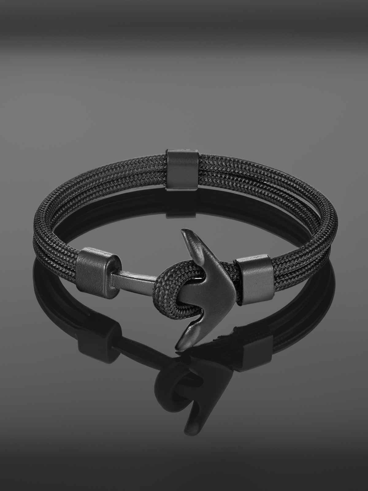 Yellow Chimes Adjustable Anchor Wrist Band Bracelet for Men