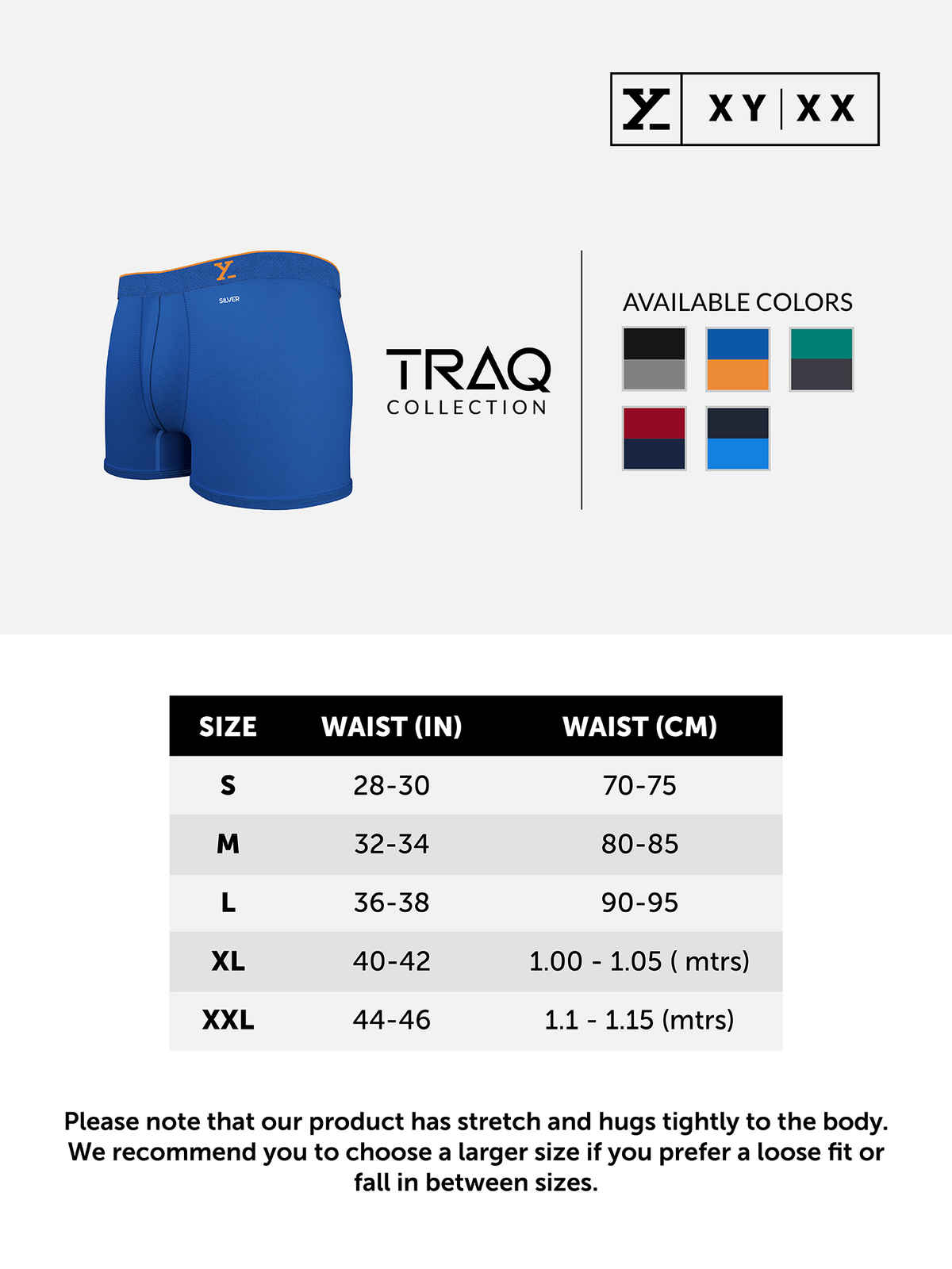 XYXX Men's Traq Cotton Solid Trunks Pack of 2, Black and Tango Red| M