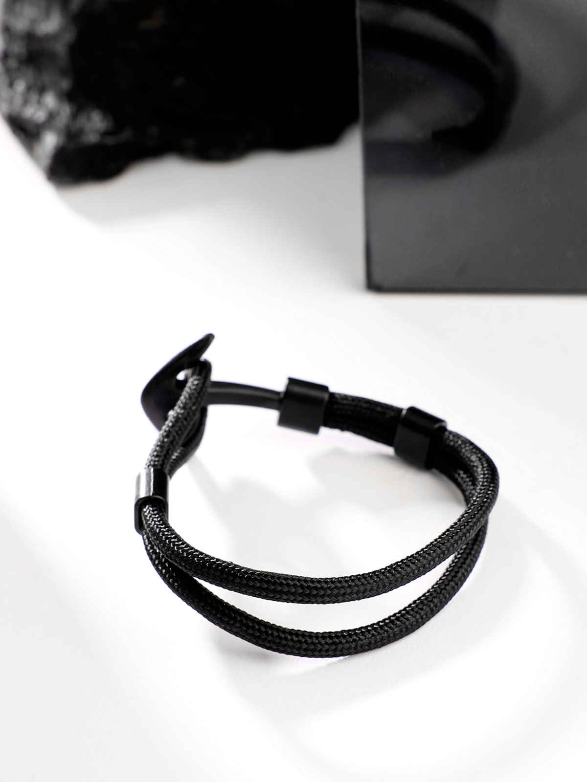 Yellow Chimes Adjustable Anchor Wrist Band Bracelet for Men