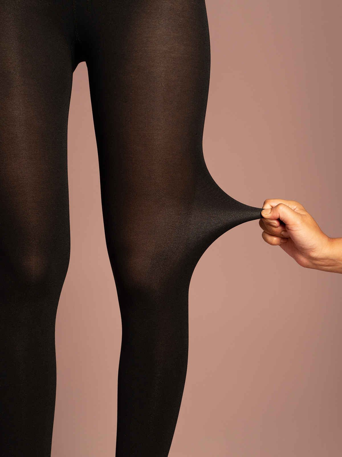 Theater Women Black Opaque Stockings S - 4XL (24 - 48 In)