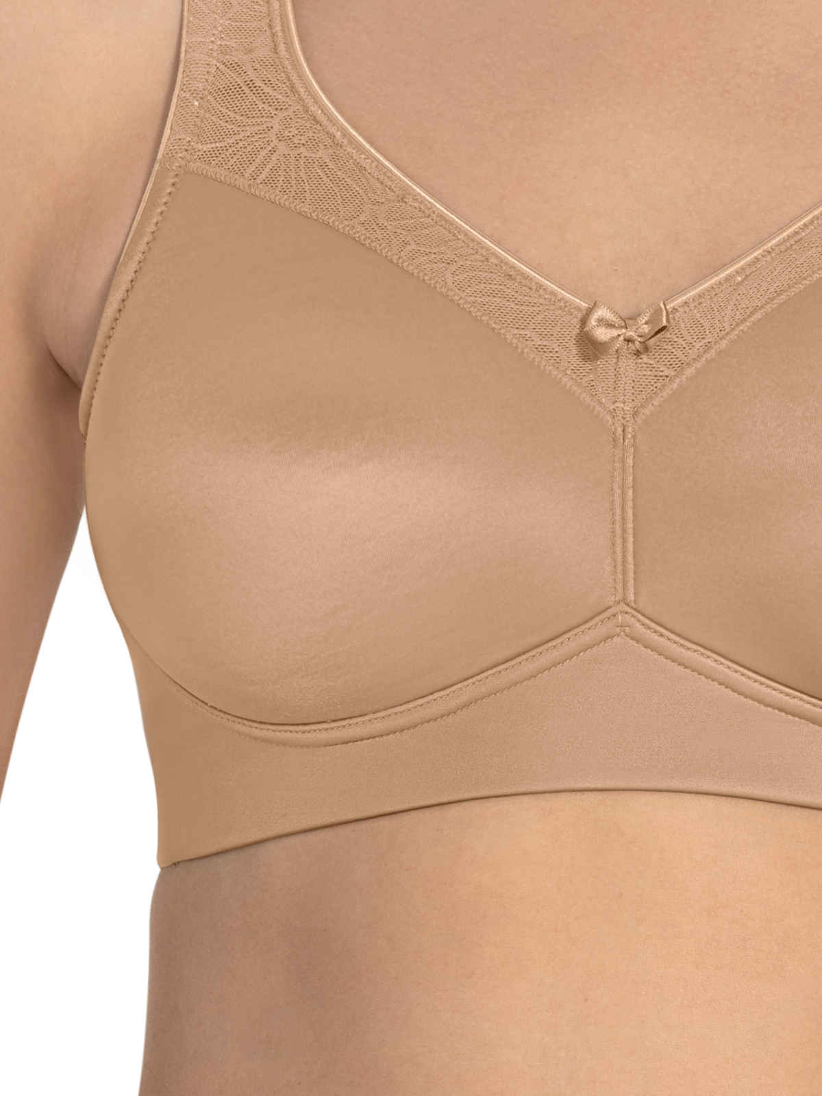 Amante Women's Elegant Support Non-Padded Non-Wired Bra | Sandalwood - 36D