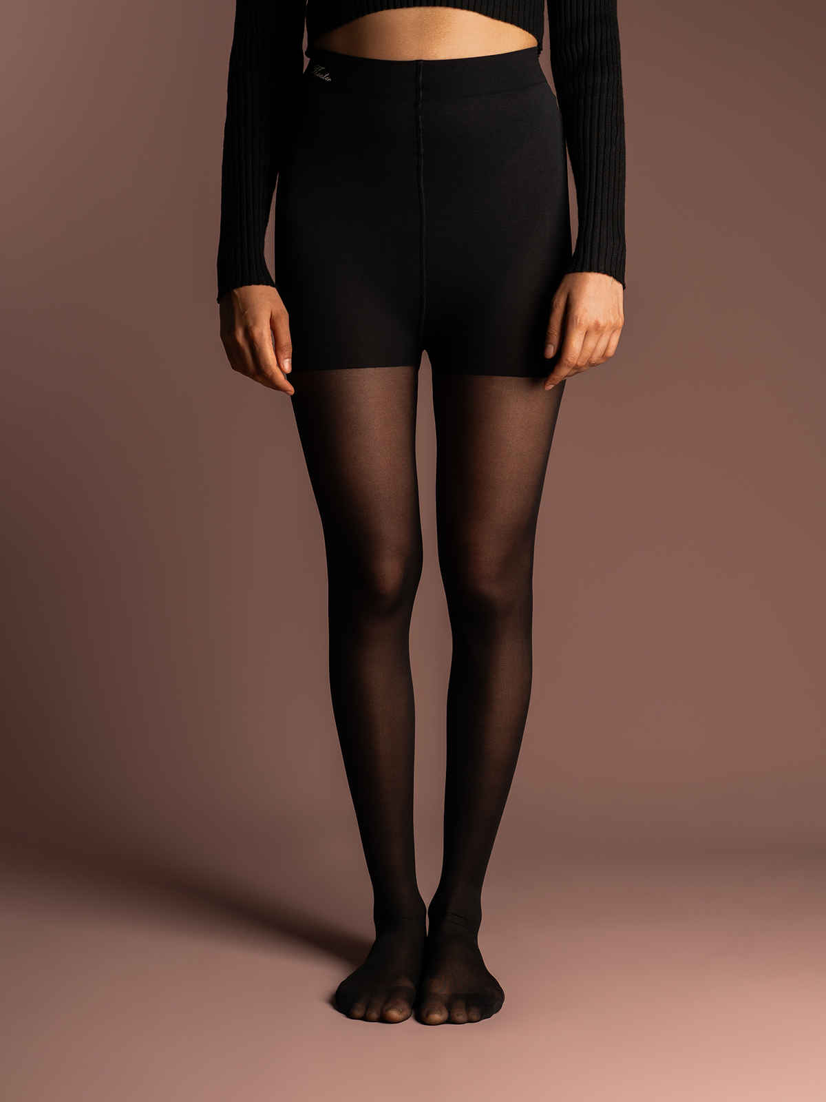 Theater Women Sheer Black Stockings S - XXL (24 - 44 In)