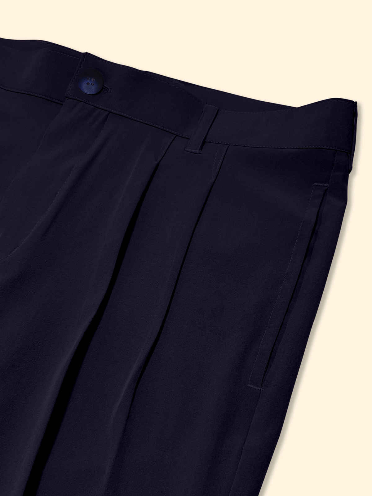 FTX Men's Relaxed Fit Lycra Blend Korean Trouser | Navy Blue - 32