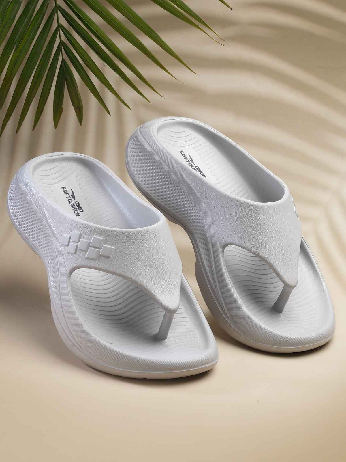 Asian Safari-01 Men Slippers Light Grey (Size-10)