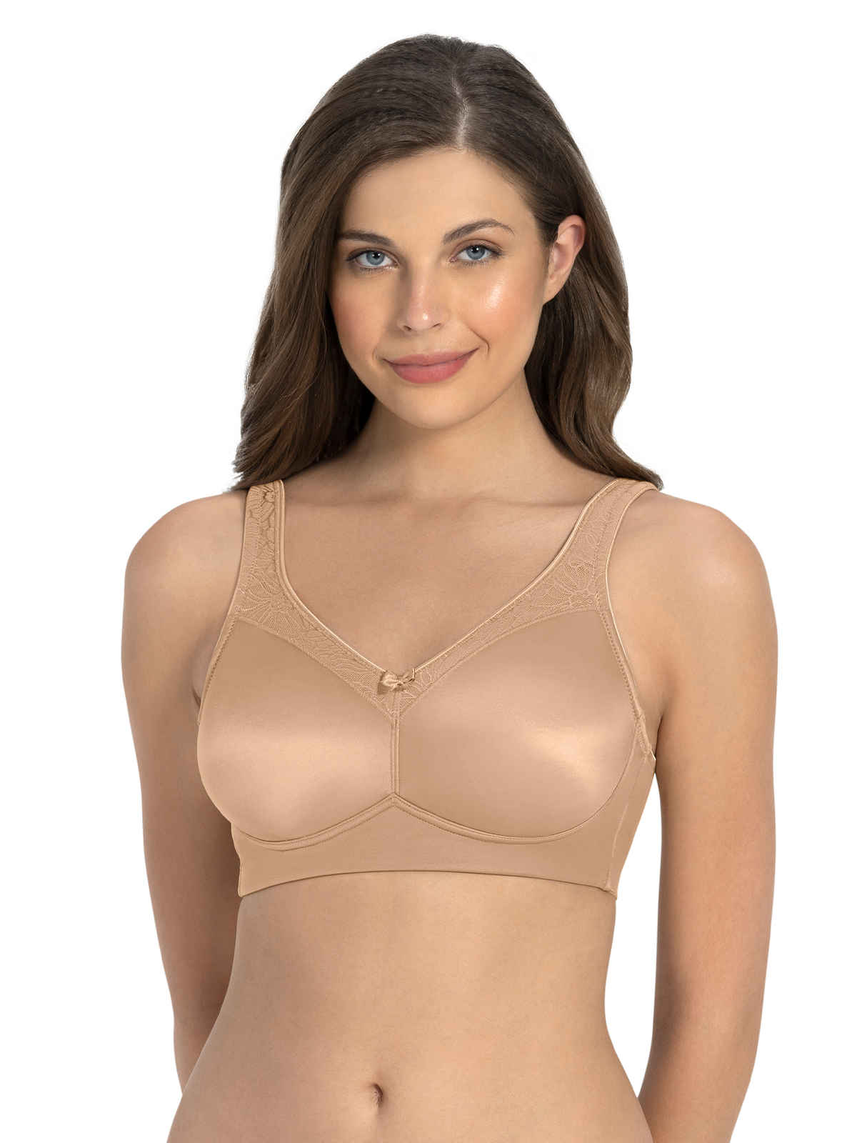 Amante Women's Elegant Support Non-Padded Non-Wired Bra | Sandalwood - 36D