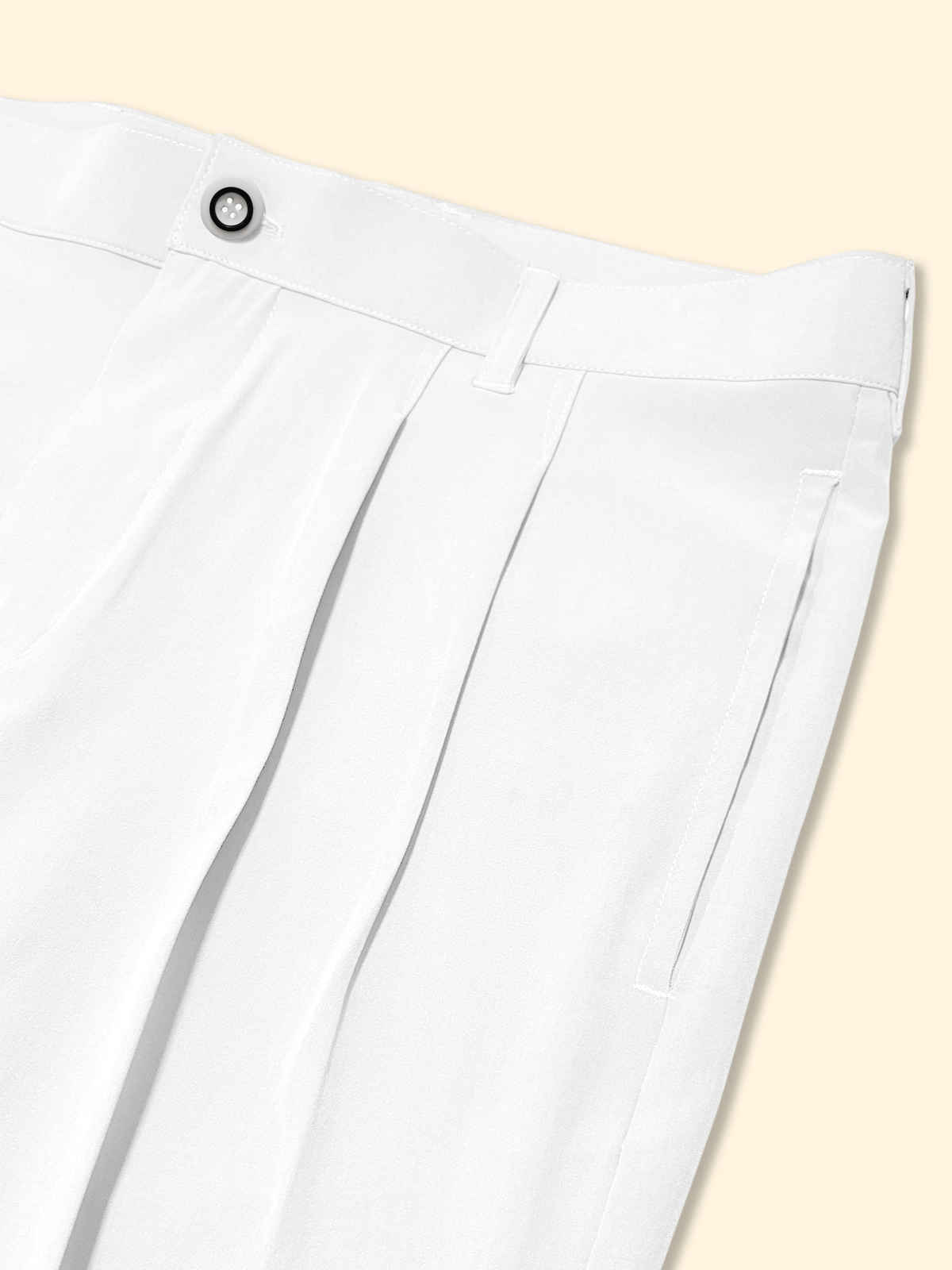 FTX Men's Relaxed Fit Lycra Blend Korean Trouser | White - 28