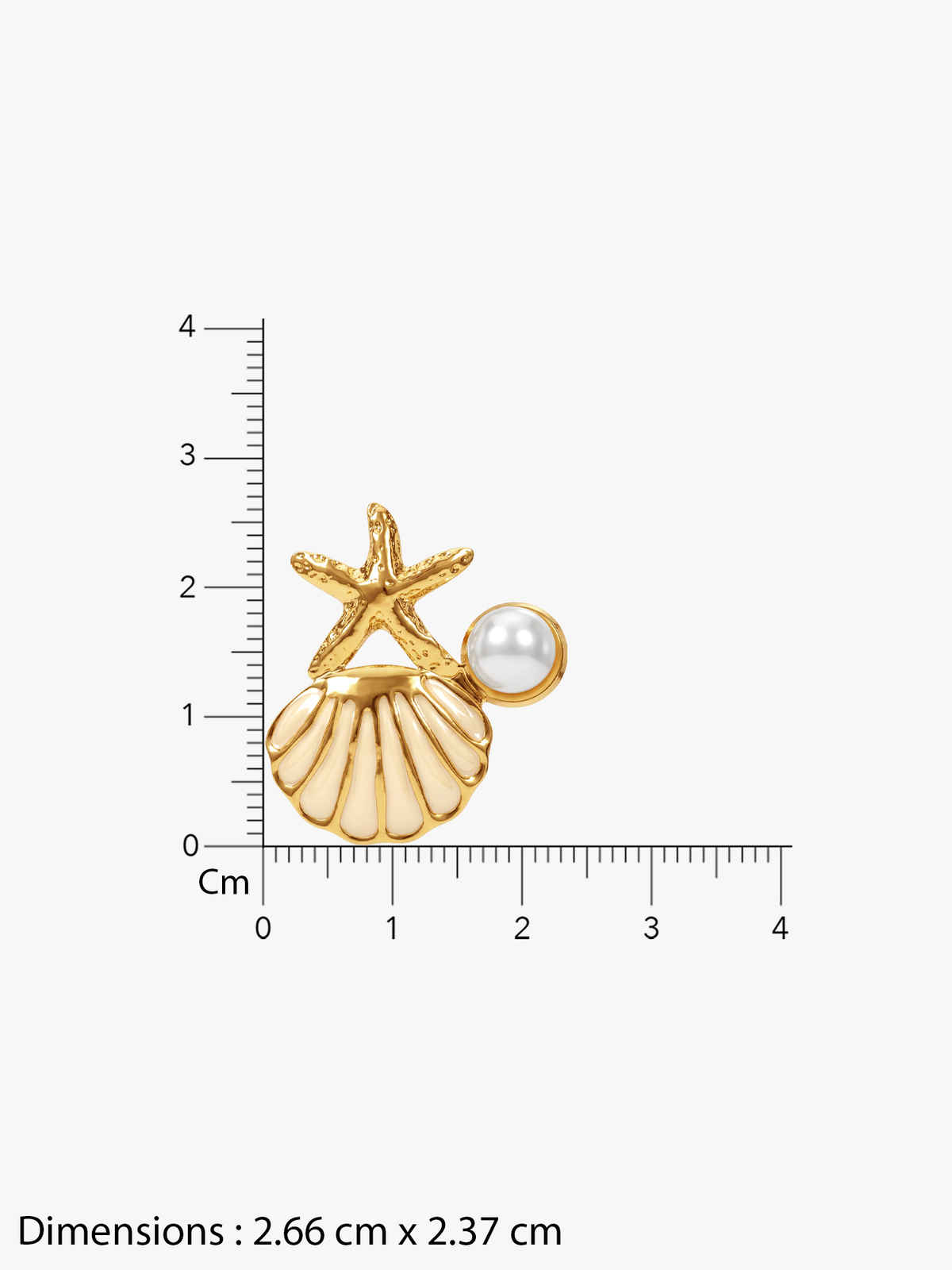 OnnMe By Giva Starfish Pearl Gold Plated Earrings | Waterproof And Anti-Tarnish | OMER0166