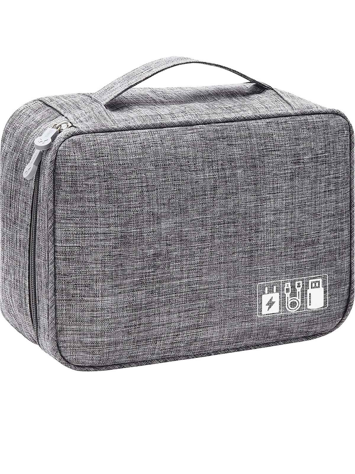 Awestuffs Gadget Organizer for Electronics Accessories, Cables, Phones | Grey