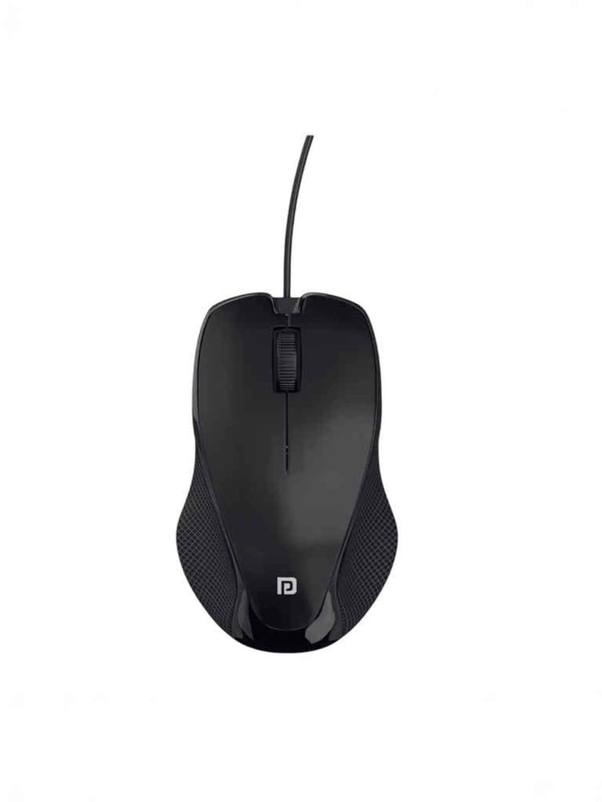 Portronics Toad 101 Wired Optical Mouse with 1200 DPI, Plug & Play, Hi-Optical Tracking, 1.25M Cable Length, 30Lakhs Click Life - Black