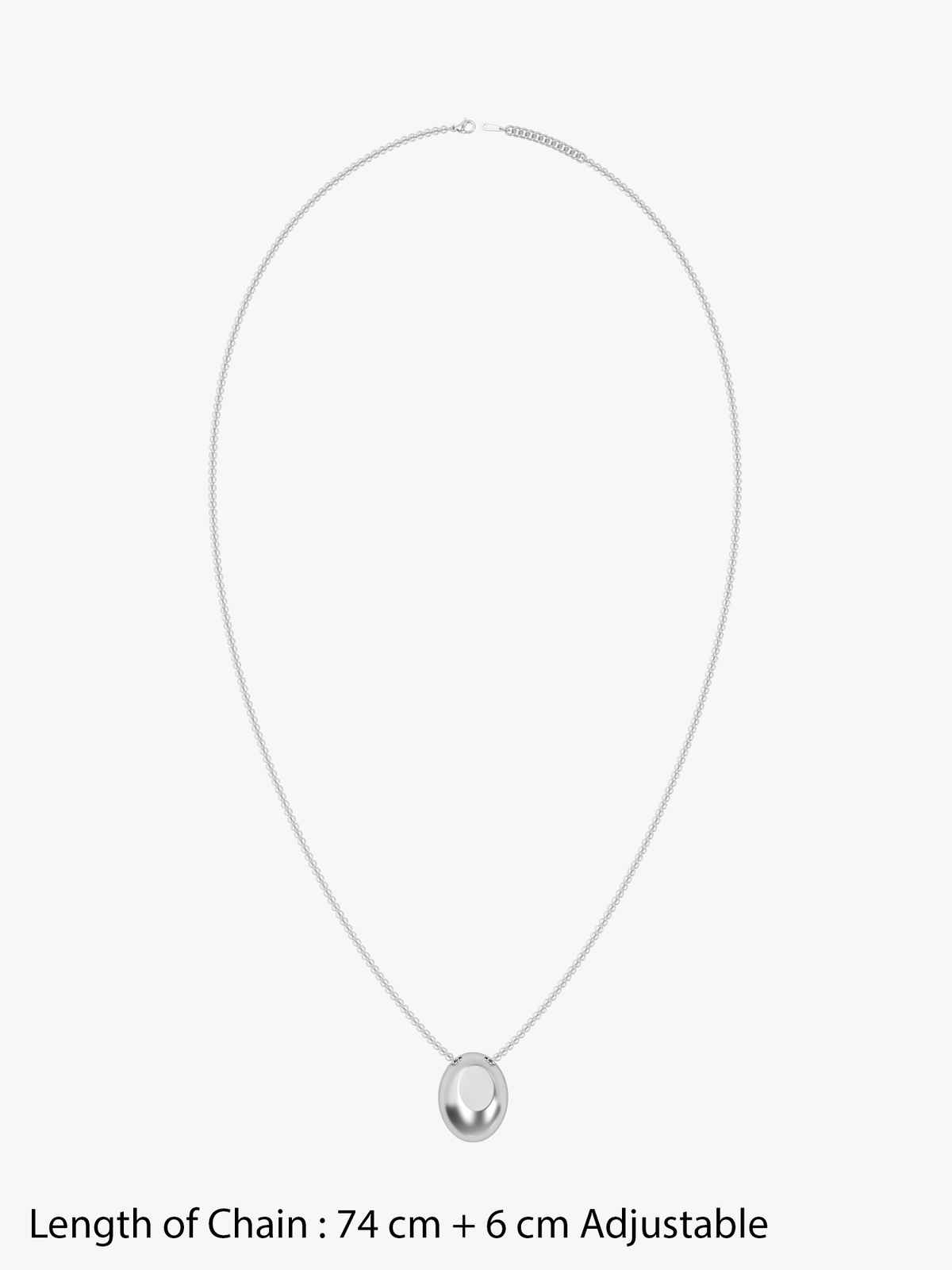 OnnMe By Giva Classic Catch Rhodium Plated Necklace | Waterproof And Anti-Tarnish | OMNE0134