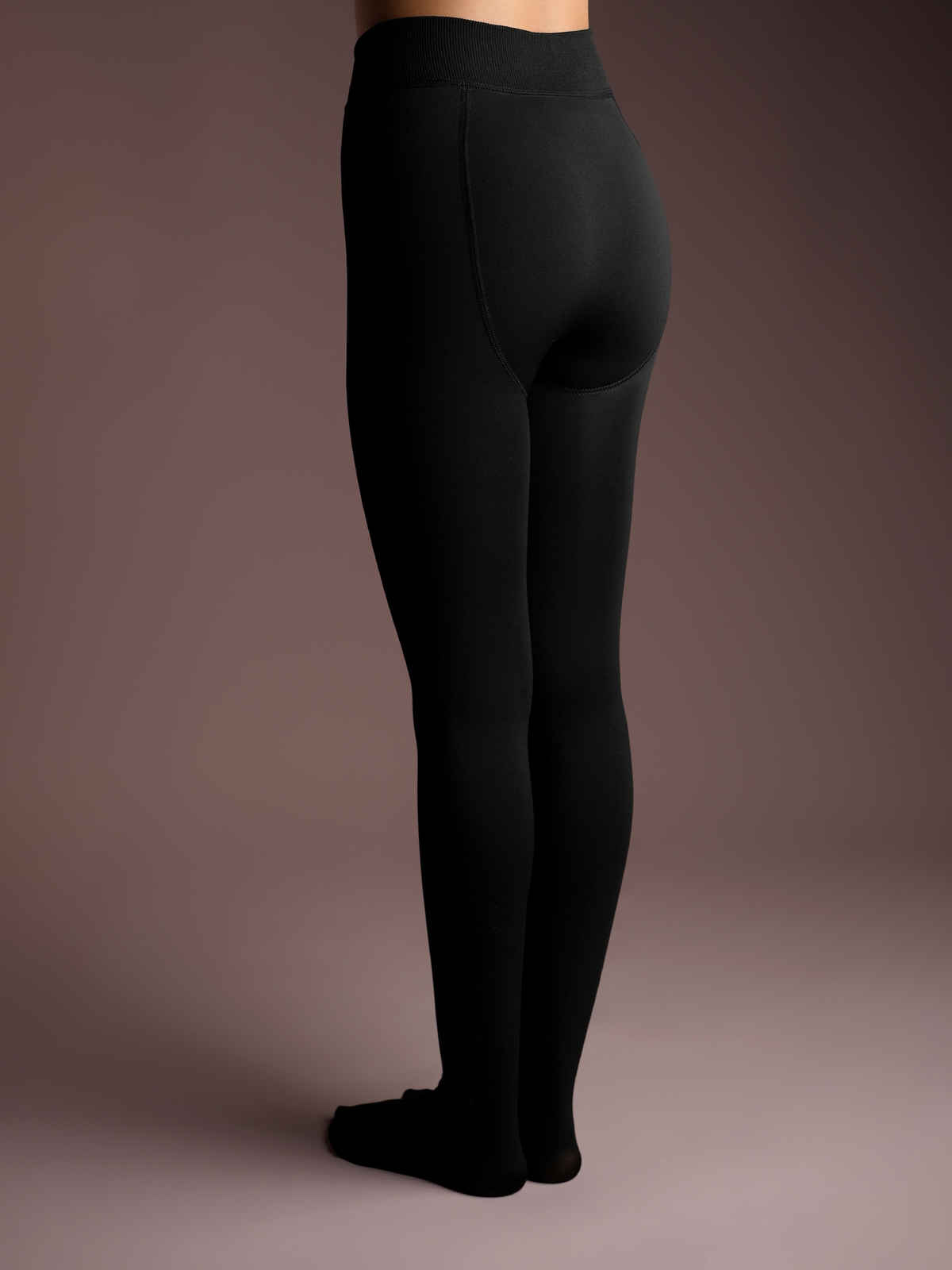 Theater Women Black Fur Stockings S - XL (24 - 40 In)