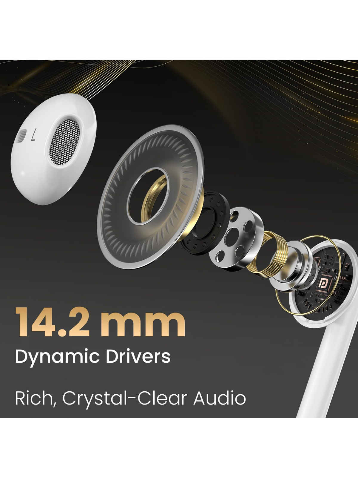 Portronics Conch Theta C in Ear Type C Wired Earphones | White