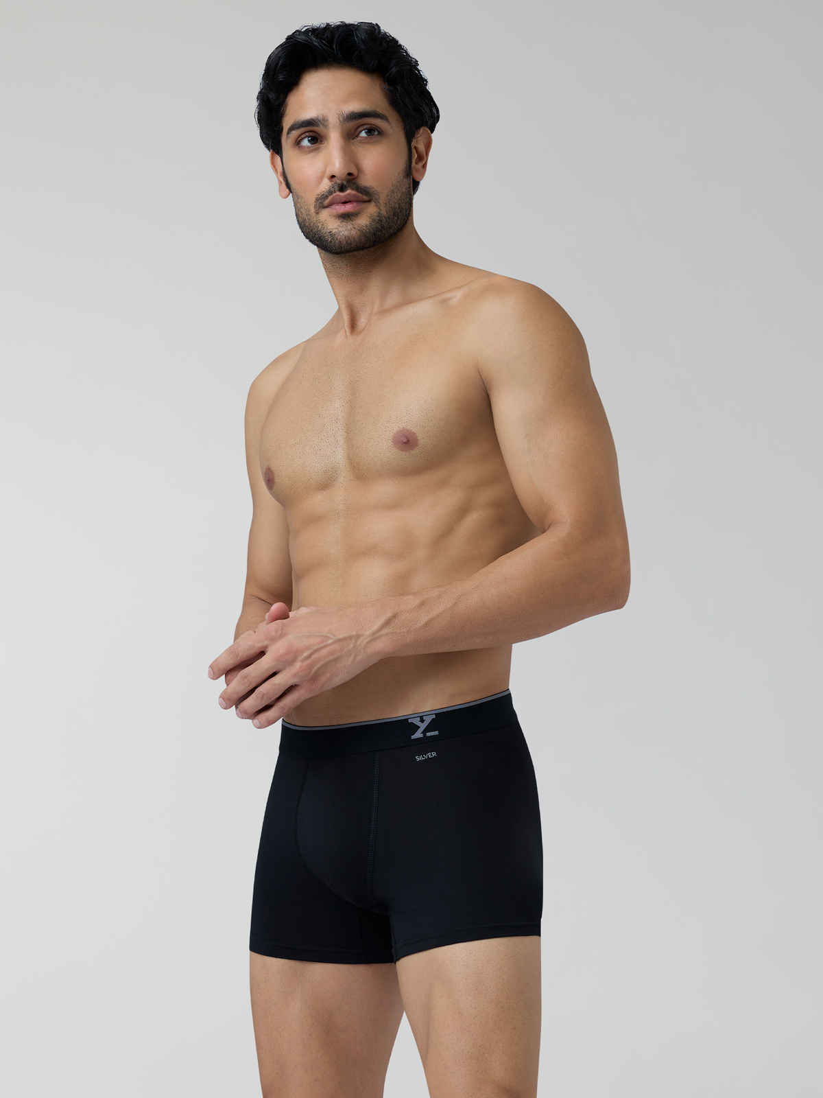 XYXX Men's Traq Cotton Solid Trunks Pack of 2, Black and Tango Red| S