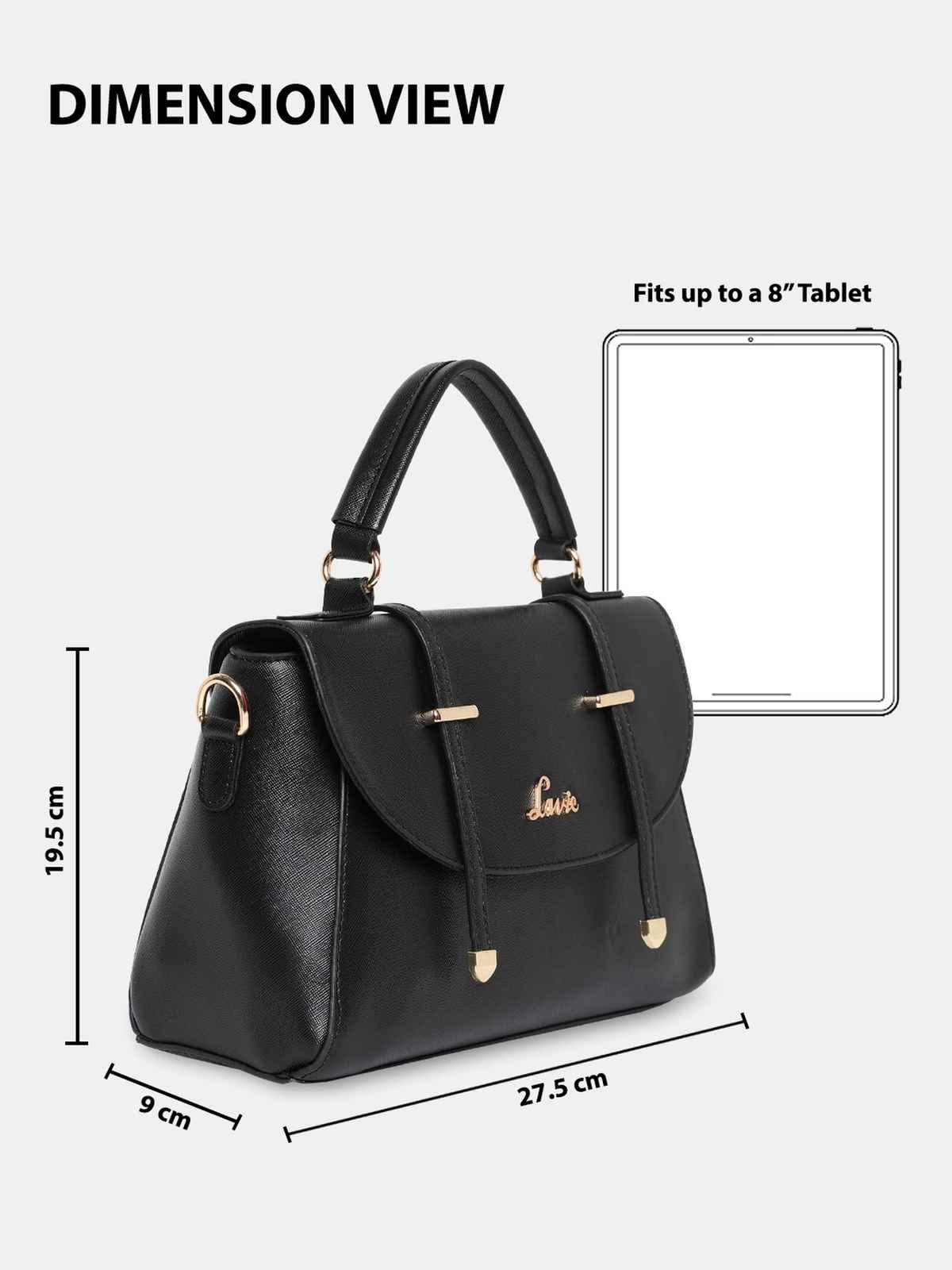 Lavie Women's Beech Flap Satchel Handbag | Ladies purse | Shoulder Bag | Black