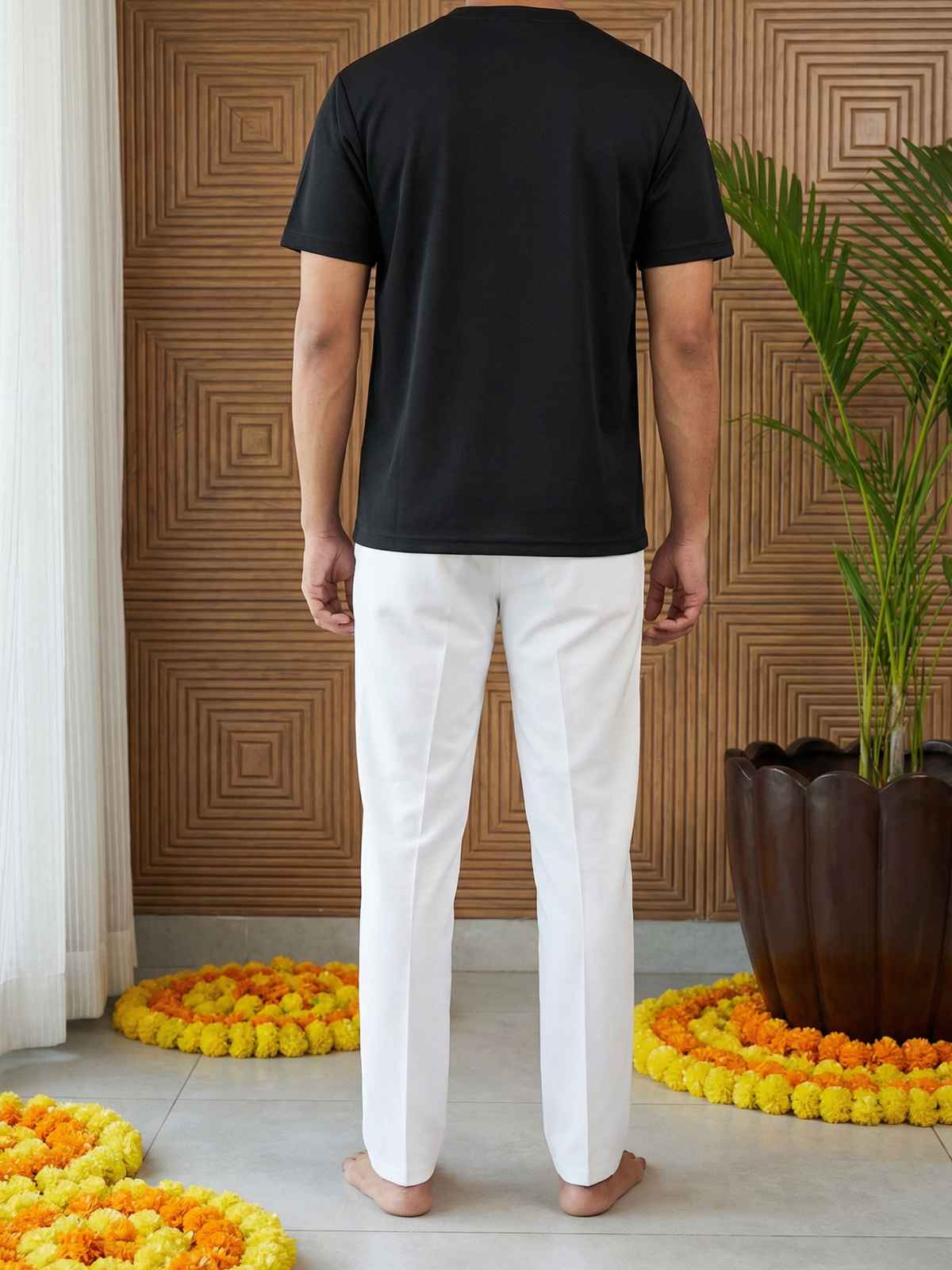 Jompers Men s Cotton Solid Pyjama ANKPJ 006 - White | 30