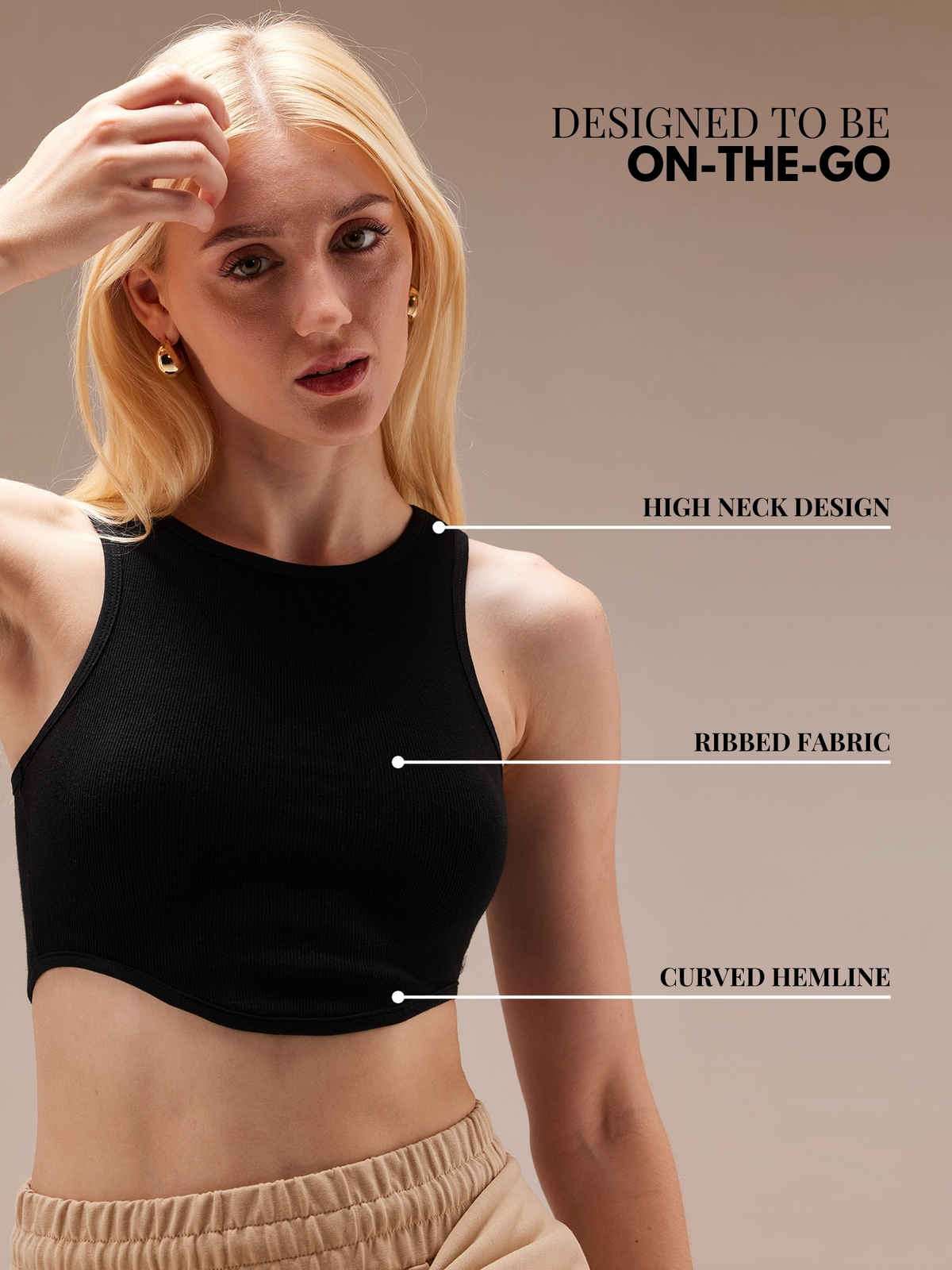 Cava Women's Rib Top All Day | Black - XS