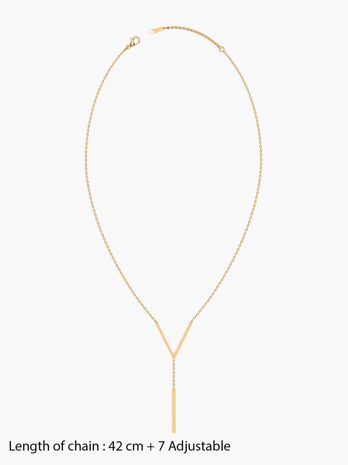 OnnMe By Giva Modern Club Gold Plated Lariat Necklace | Waterproof And Anti-Tarnish | OMNE0135