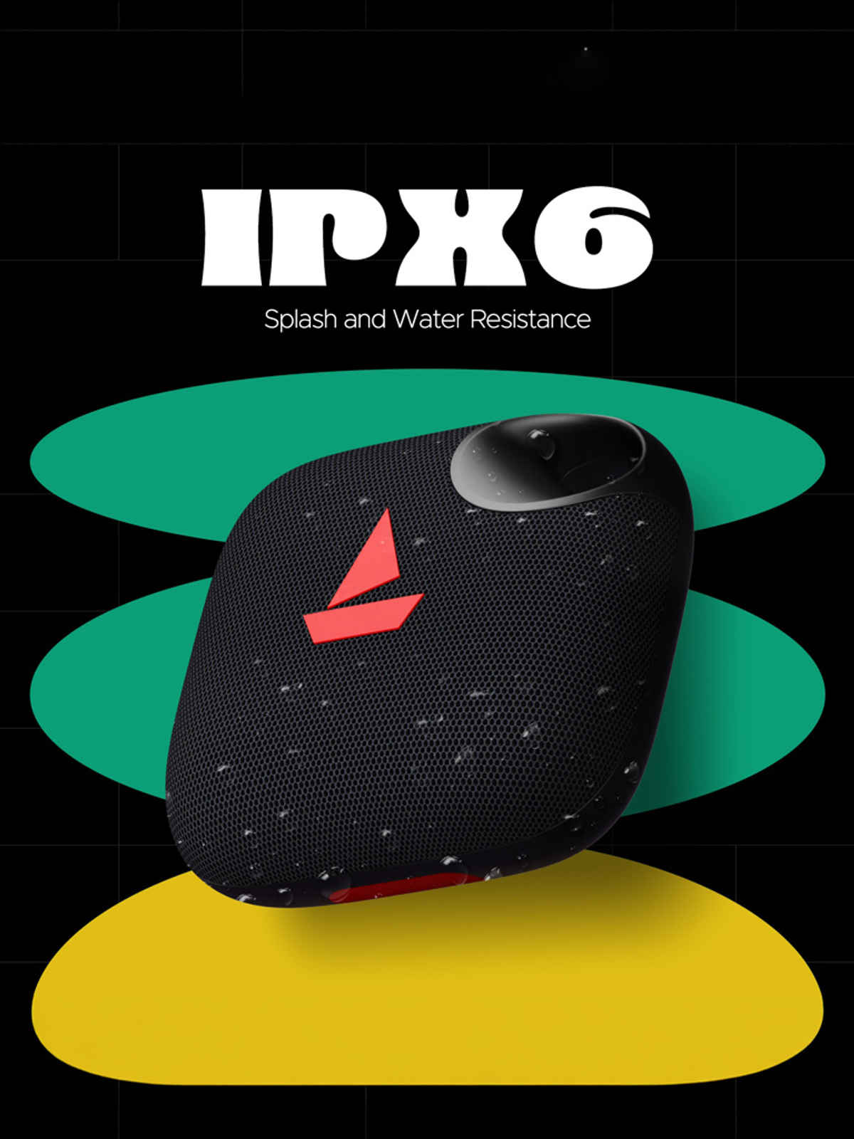 boAt Stone 190 Pro Bluetooth Speaker, 12 HRS Playback, TWS Feature & IPX6 Splash Resistance 5 W Bluetooth Speaker, Mono Channel - Raging Black