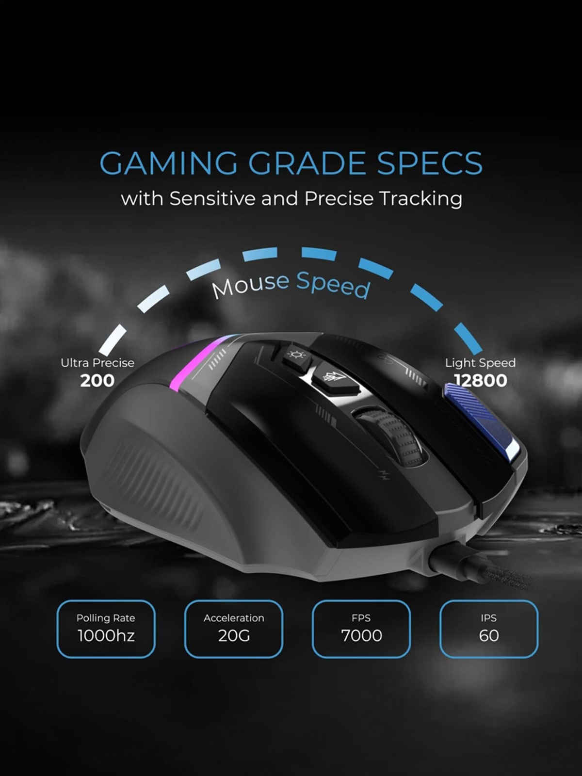EvoFox Blaze Gaming Mouse USB - Grey