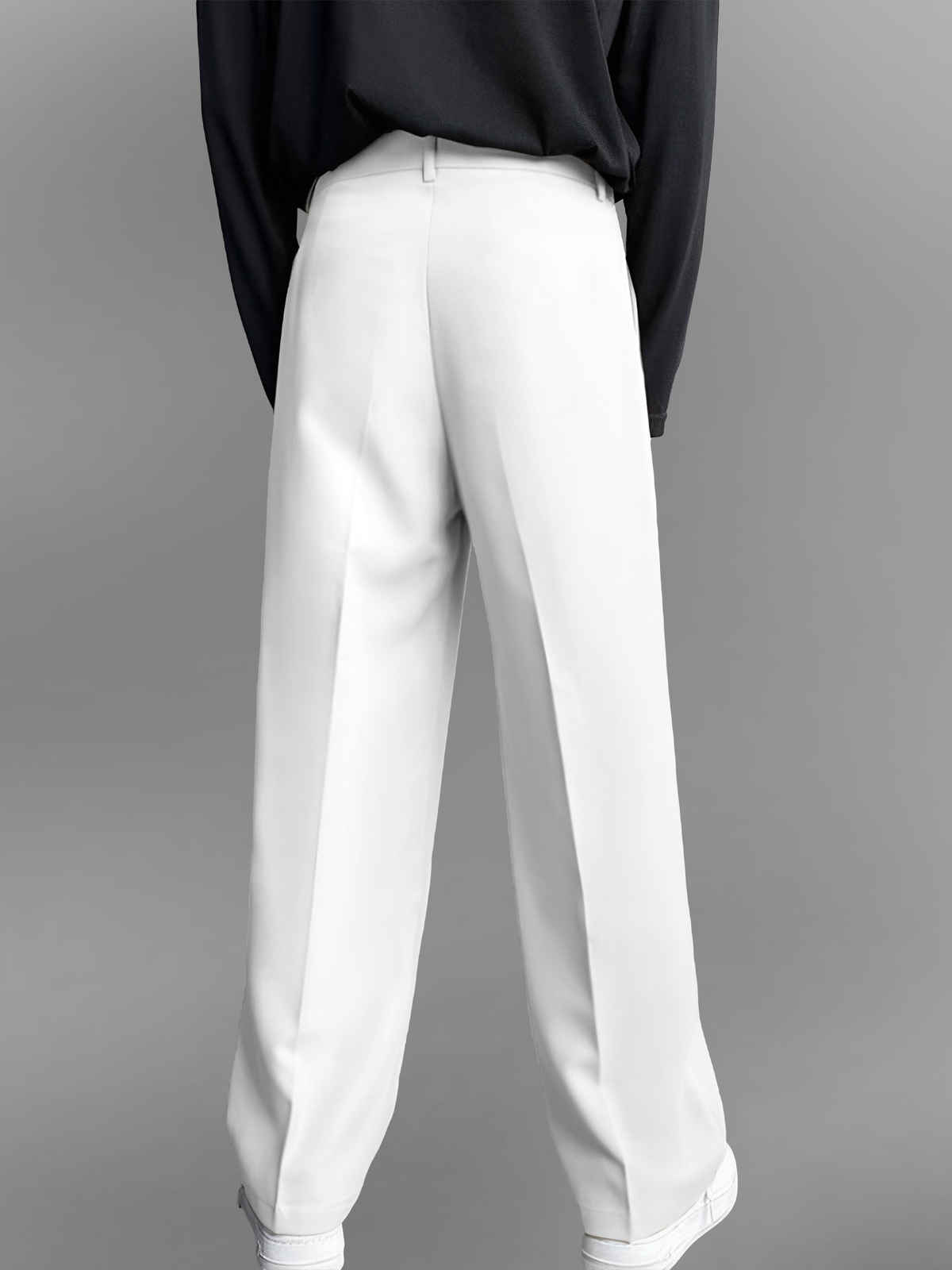 FTX Men's Relaxed Fit Lycra Blend Korean Trouser | White - 30