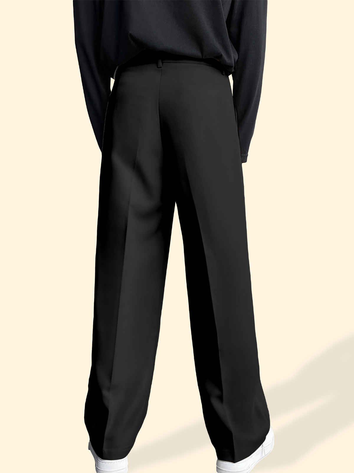 FTX Men's Relaxed Fit Lycra Blend Korean Trouser | Black - 30