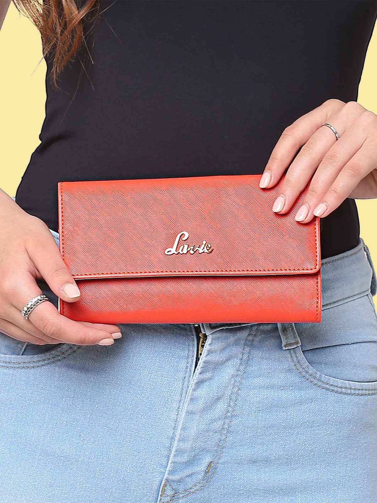Lavie Women's Large 3 Fold Clutches | Large | Coral