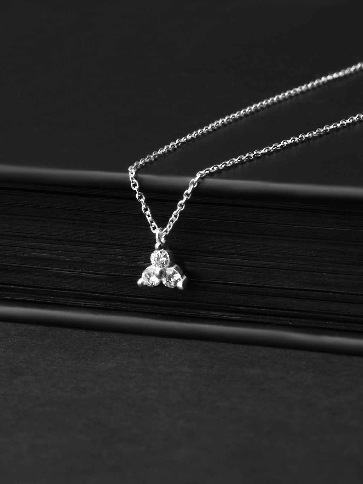 Accessorize London Women 925 Sterling Silver Hallmark Cubic Zirconia Flower Pendant Necklace