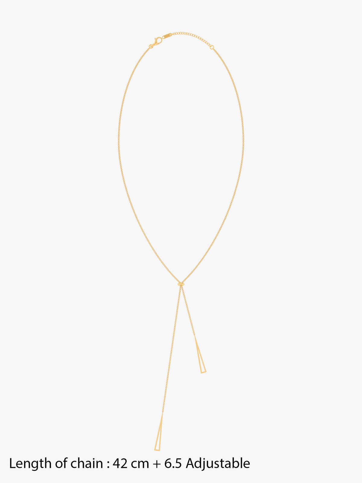 OnnMe By Giva Quiet Flex Gold Plated Lariat Necklace | Waterproof And Anti-Tarnish | OMNE0137